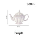 DecorBites™ Elegant Porcelain Tea Set: Teapot, Cups, Saucers, High-Grade Coffee Pot, Perfect for Parties