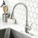 DecorBites™ Gold Kitchen Faucet Single Handle Pull Out Tap Mixer Swivel Water Mixer