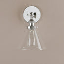 DecorBites™ Funnel Glass Shade Wall Sconce Light Fixture - Modern Metal Lamp for Bedroom, Bathroom