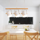 DecorBites™ 3-Light Wooden Iron Art Pendant Lamp for Dining Living Room Restaurant