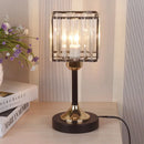Modern gold crystal desk lamp bedroom usb charging night light