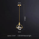 DecorBites™ Gold Crystal Pendant Light Chandelier for Living Room Kitchen LED Art Deco