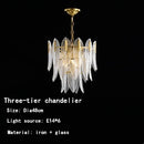 DecorBites™ Leaf Glass Pendant Chandelier - Nordic Style Light Luxury for Bedroom, Living Room