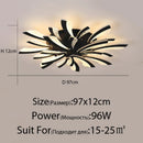 DecorBites™ LED Ceiling Chandelier Lights for Living Room Bedroom Dining Study White Black