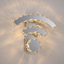 DecorBites™ Chrome Crystal LED Wall Sconce for Bedroom Home Decor, Modern Mirror Design