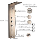DecorBites™ Dark Grey Shower Column with Massage System and Tub Spout