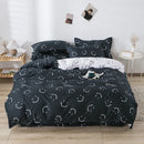 DecorBites™ Letter Happy Little Dog Print Bedding Set for Single Double Bed, 3/4Pcs