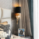 DecorBites™ Crystal Gold Wall Lamp: Luxury LED Lighting for Living Room and Bedroom