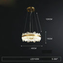 DecorBites™ Golden Stainless Steel LED Designer Chandelier for Dining Room