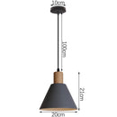 DecorBites™ Industrial Gray Pendant Light with LED for Living Room, Foyer - Modern Luminaire