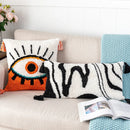 DecorBites™ Black Abstract Eye Pillow Cover for Home Decoration, 30x50cm/45x45cm