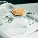 DecorBites™ 1.8L Transparent Borosilicate Glass Teapot | Heat-Resistant Flower Tea Set