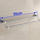 DecorBites™ Double Towel Bar 60cm - Chrome Finish Stainless Steel Bathroom Accessory