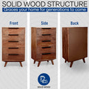 Harmony Solid Wood Dresser with 5 Drawers