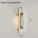 DecorBites™ E27 Glass Wall Light in Smoke Gray Amber Milky White Green for Bedroom Living Room