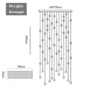 DecorBites™ Crystal LED Chandelier: Modern Luxury Pendant Lights for Staircase, Bedroom, and Living Room