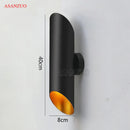 DecorBites™ Black Aluminum Tube Wall Lamp for Study Bedroom Corridor Aisle Sconce