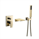 DecorBites™ Gold Bathtub Shower Faucet Set with Handheld Waterfall & Mixer Tap