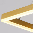 DecorBites™ Gold Aluminum LED Chandelier Acrylic Deco Design for Bedroom Kitchen Island