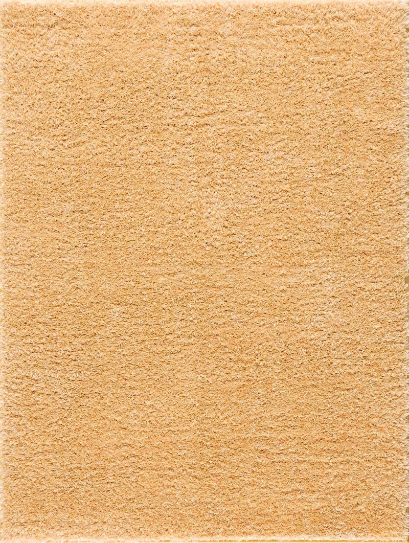 Faina Solid Gold Shag Rug Washable