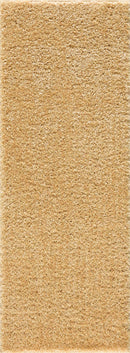 Faina Solid Gold Shag Washable Area Rug - Clearance
