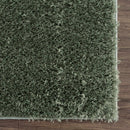 Faina Solid Green Shag Washable Area Rug - Clearance