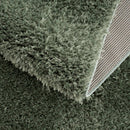 Faina Solid Green Shag Washable Area Rug - Clearance
