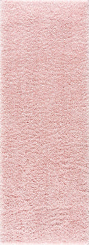 Faina Solid Pink Shag Washable Area Rug - Clearance
