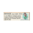 Mermaid Apalachicola Definition | Wall Art Print on Real Wood