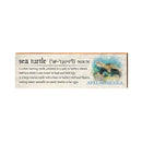 Sea Turtle Apalachicola Definition | Wall Art Print on Real Wood