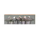 St. George Island Art Lamay's Pelicans on Pilings | Wall Art Print on Real Wood