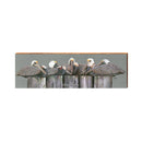 Apalachicola Art Lamay's Pelicans on Pilings | Wall Art Print on Real Wood