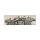 St. George Island, Florida Pelicans on Piling Wooden Sign | Wall Art Print on Real Wood | Artist: Art Lamay