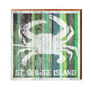 St. George Island Crab Green Boards | Wall Art Print on Real Wood