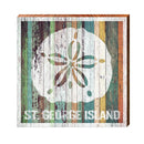 St. George Island Watercolor Sea Turtle | Wall Art Print on Real Wood