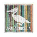 Apalachicola Pelican Orange Boards | Wall Art Print on Real Wood