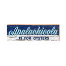Apalachicola is For Oysters Navy | Wall Art Print on Real Wood