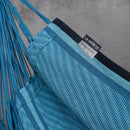Udine Organic Blue Zebra - Organic Cotton Hammock Chair with FSC® certified Eucalyptus Stand