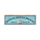 Indian Rocks Beach,Florida Latitude Longitude Wooden Sign | Wall Art Print on Real Wood | Sand Dollar Blue Coastal House Home Decor