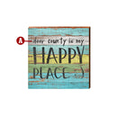 Colorful Happy Place | Wall Art Print on Real Wood