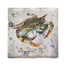 Beaufort, NC Watercolor Blue Crab Drinking Coaster Set