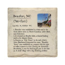 Beaufort, North Carolina Definition | Drink Coaster Set of 4 | Absorbent Ridged Ceramic with Cork Backing