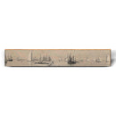 Vintage Sailboat Harbor | Wall Art Print on Real Wood