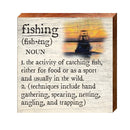 Fishing Definition Sign | Real Wood Art Print