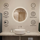 HAUSVITA  Round Sleek Backlit LED Bathroom Mirror