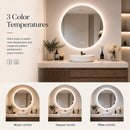 HAUSVITA  Round Sleek Backlit LED Bathroom Mirror