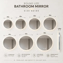 HAUSVITA  Round Sleek Backlit LED Bathroom Mirror