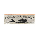 Colonial Beach, Virginia Mermaid Coordinates Wooden Sign | Wall Art Print on Real Wood | Rustic Latitude Longitude Decor