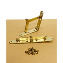 Antique Brass Plated Drop Front Desk Hinge Pair: Timeless Durability and Style