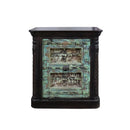 Farmhouse Style Distressed Antique Door Large Nightstand Cabinet